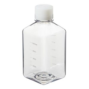 Chai đựng môi trường PET vuông Nalgene™ có nắp đậy: Khay vô trùng, bọc màng co