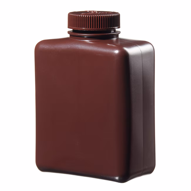 Chai chữ nhật HDPE màu hổ phách đục Nalgene™ có nắp: Đóng gói số lượng lớn
