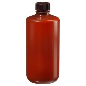 Chai HDPE trong suốt màu hổ phách trong suốt miệng hẹp Nalgene™ có nắp đậy: Đóng gói số lượng lớn