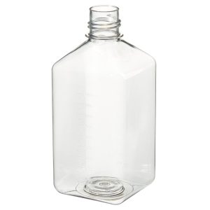 Chai đựng môi trường PET vuông Nalgene™ không có nắp: Khay vô trùng, bọc màng co