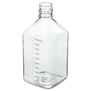 Chai đựng môi trường vuông PETG Nalgene™ không có nắp: Khay vô trùng, bọc màng co