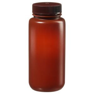 Chai HDPE trong suốt miệng rộng Nalgene™ màu hổ phách có nắp đậy: Đóng gói số lượng lớn