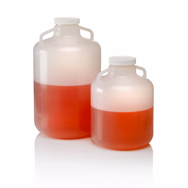 Bình chứa Nalgene bằng nhựa polypropylene, miệng rộng, có tay cầm