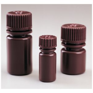 Chai chẩn đoán HDPE màu hổ phách mờ Nalgene™ có nắp: Không vô trùng, trong khay đóng gói