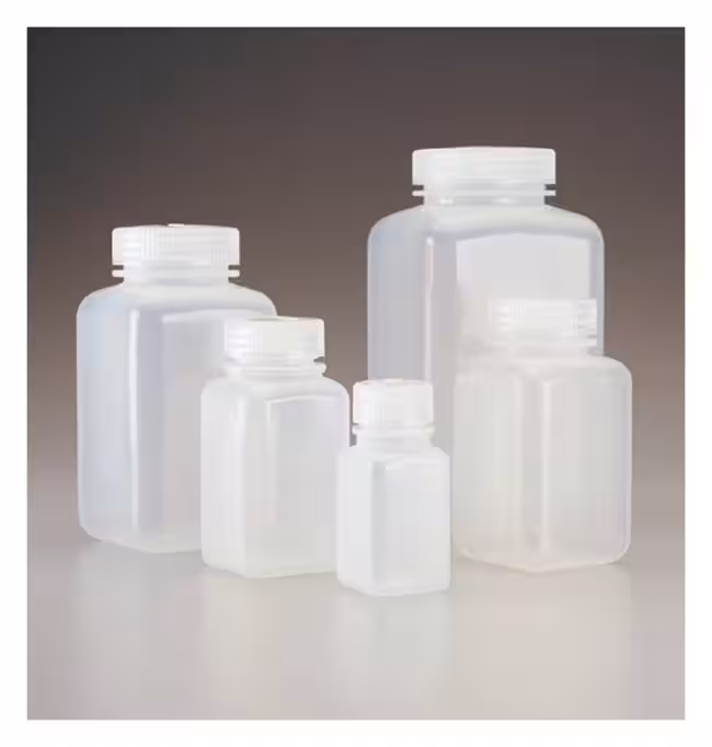 Chai PPCO miệng rộng vuông Nalgene™ có nắp đậy