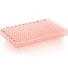 THERMO - Đĩa PCR, 96 giếng, viền bán phần, mặt phẳng, chữ đen, màu đỏ
