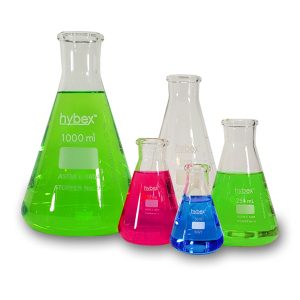 Chai và bình thí nghiệm bằng thủy tinh Hybex