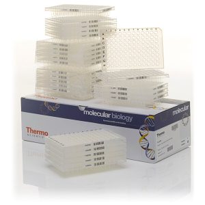 THERMO - Đĩa PCR SuperPlate, 96 giếng, bán viền, sàn phẳng, màu trắng, có mã vạch