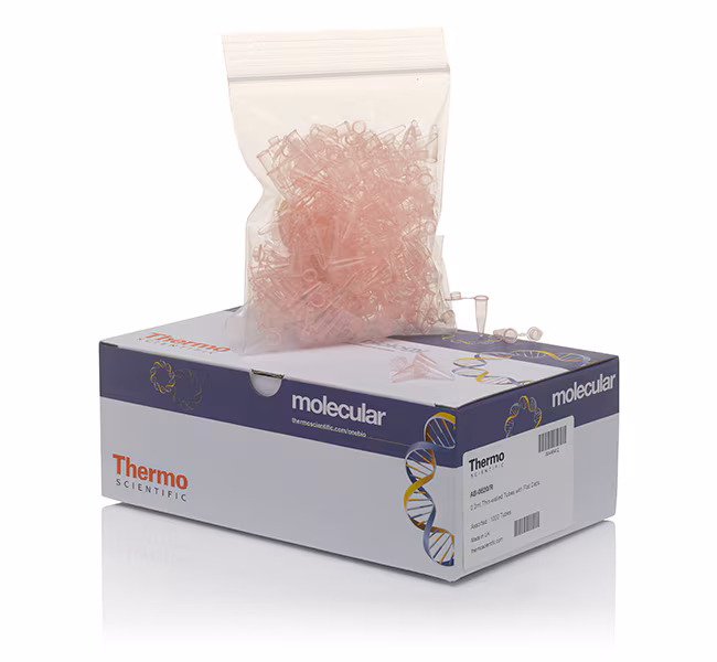 THERMO - Ống nghiệm 0.2 mL, nắp phẳng, màu đỏ